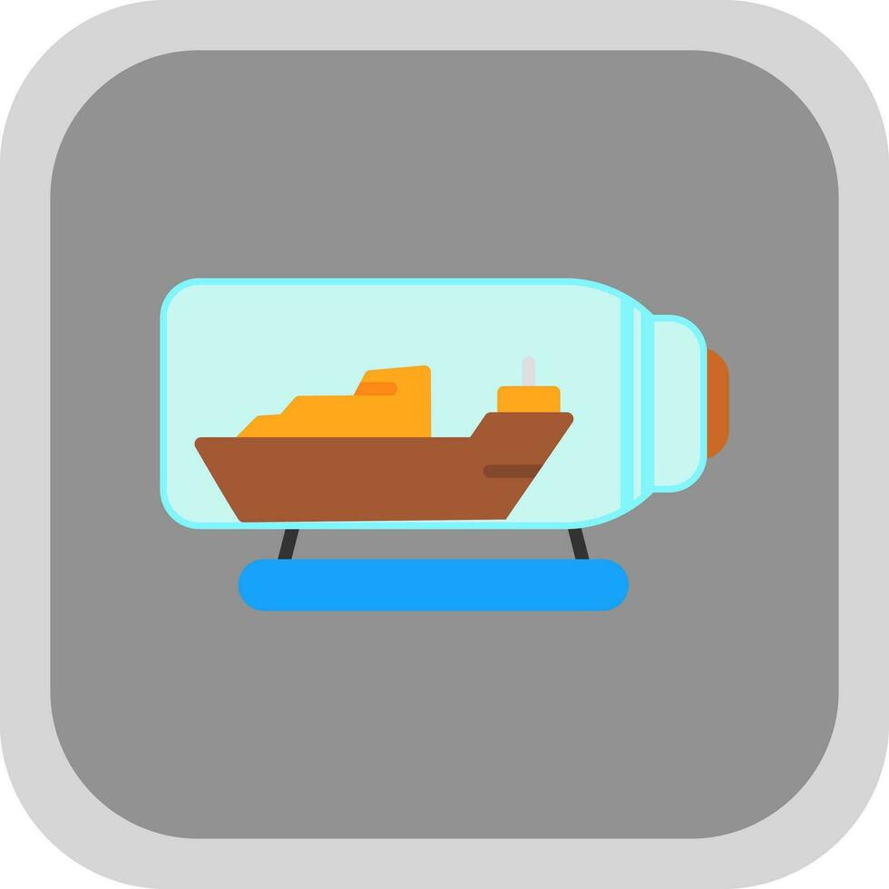 Ship in a bottle Vector Icon Design