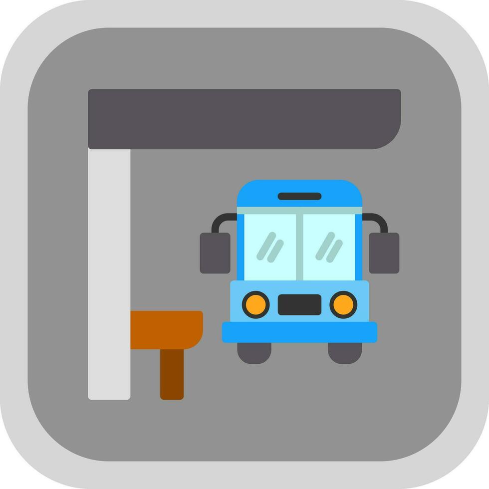 autobús detener vector icono diseño