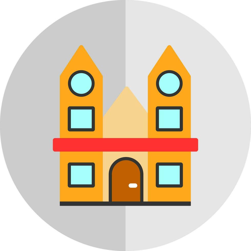 heuvelse kerk tilburgo vector icono diseño