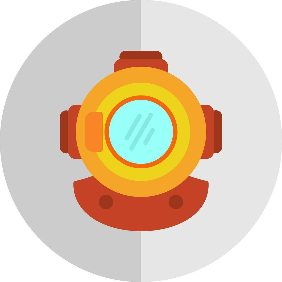 Diving helmet Vector Icon Design