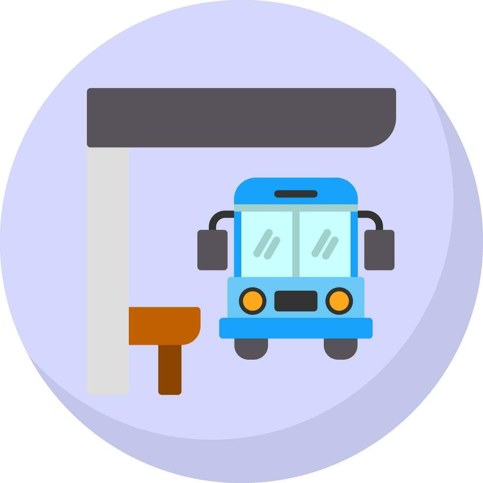 Bus stop Vector Icon Design