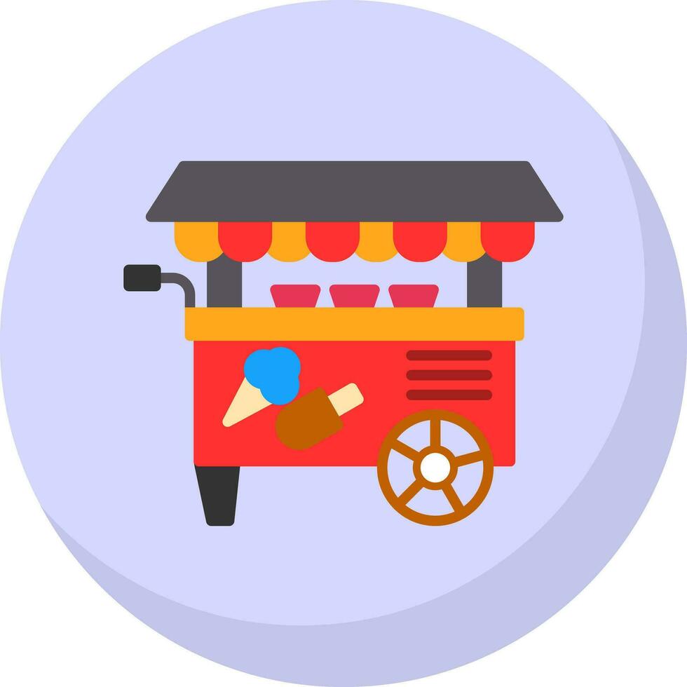 Ice cream cart Vector Icon Design