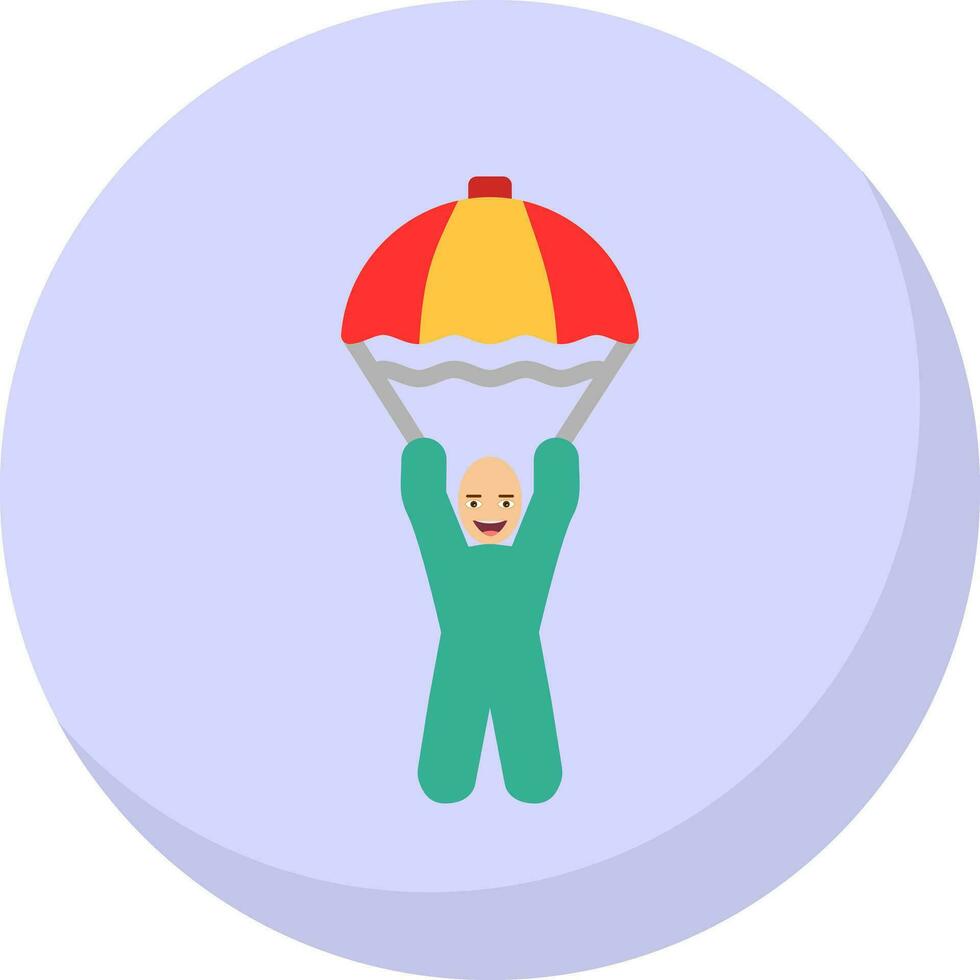Skydiving Vector Icon Design