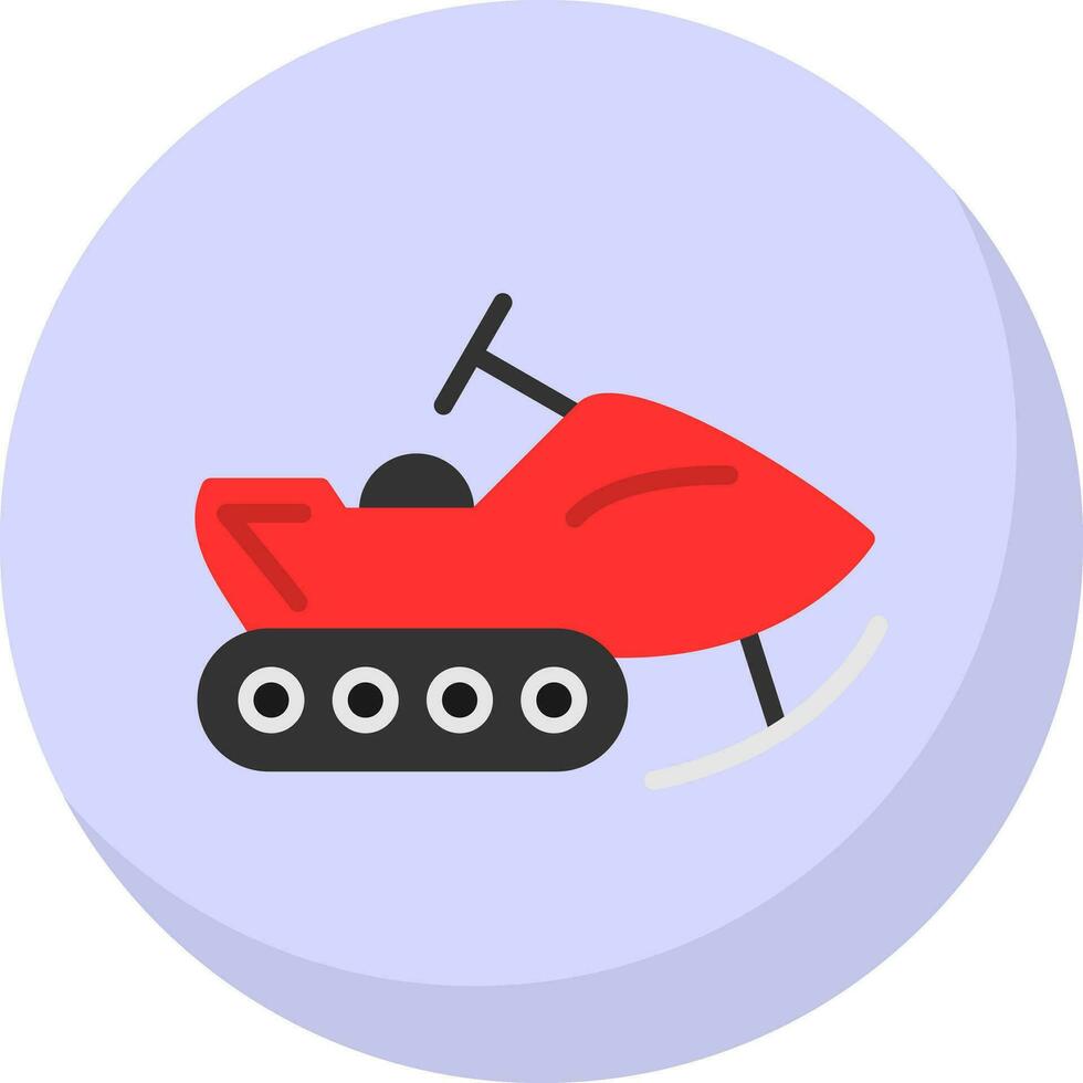 Snowmobile Vector Icon Design