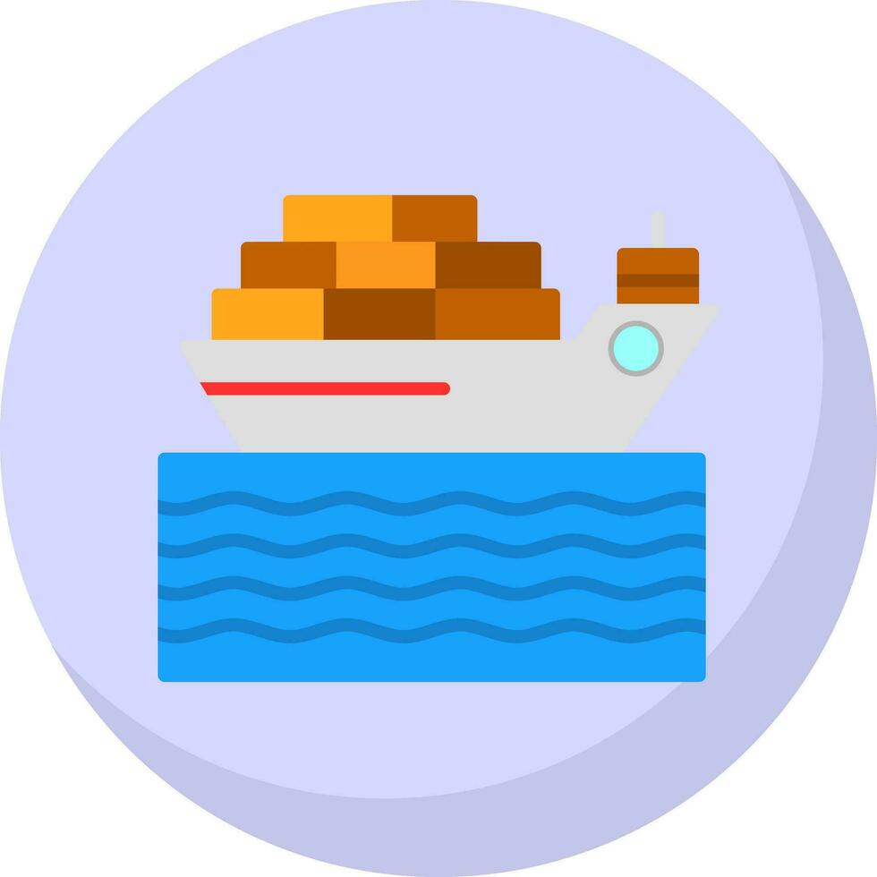 Cargo ship Vector Icon Design