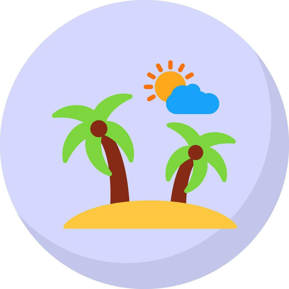 Island Vector Icon Design