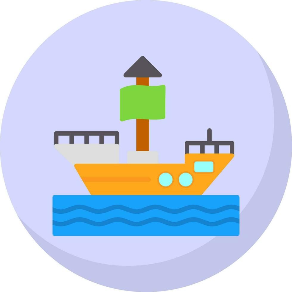 Pirate ship Vector Icon Design