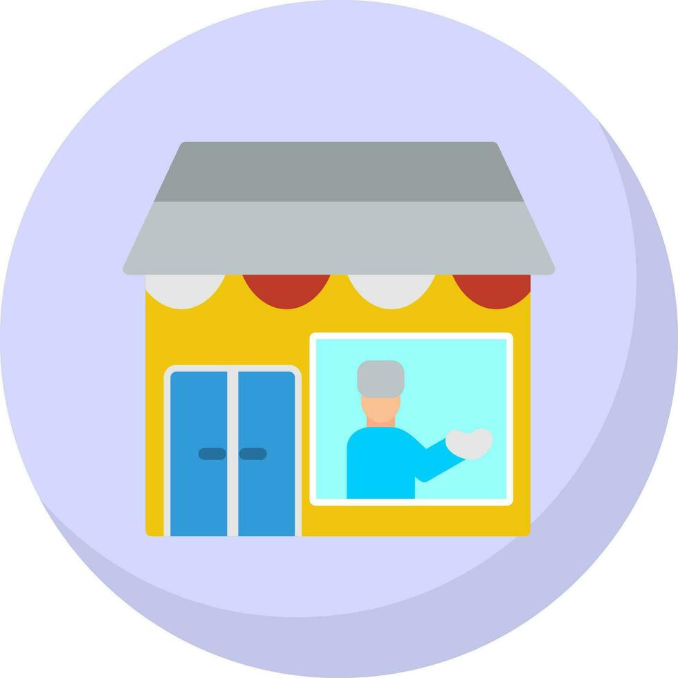 Shopkeeper Vector Icon Design