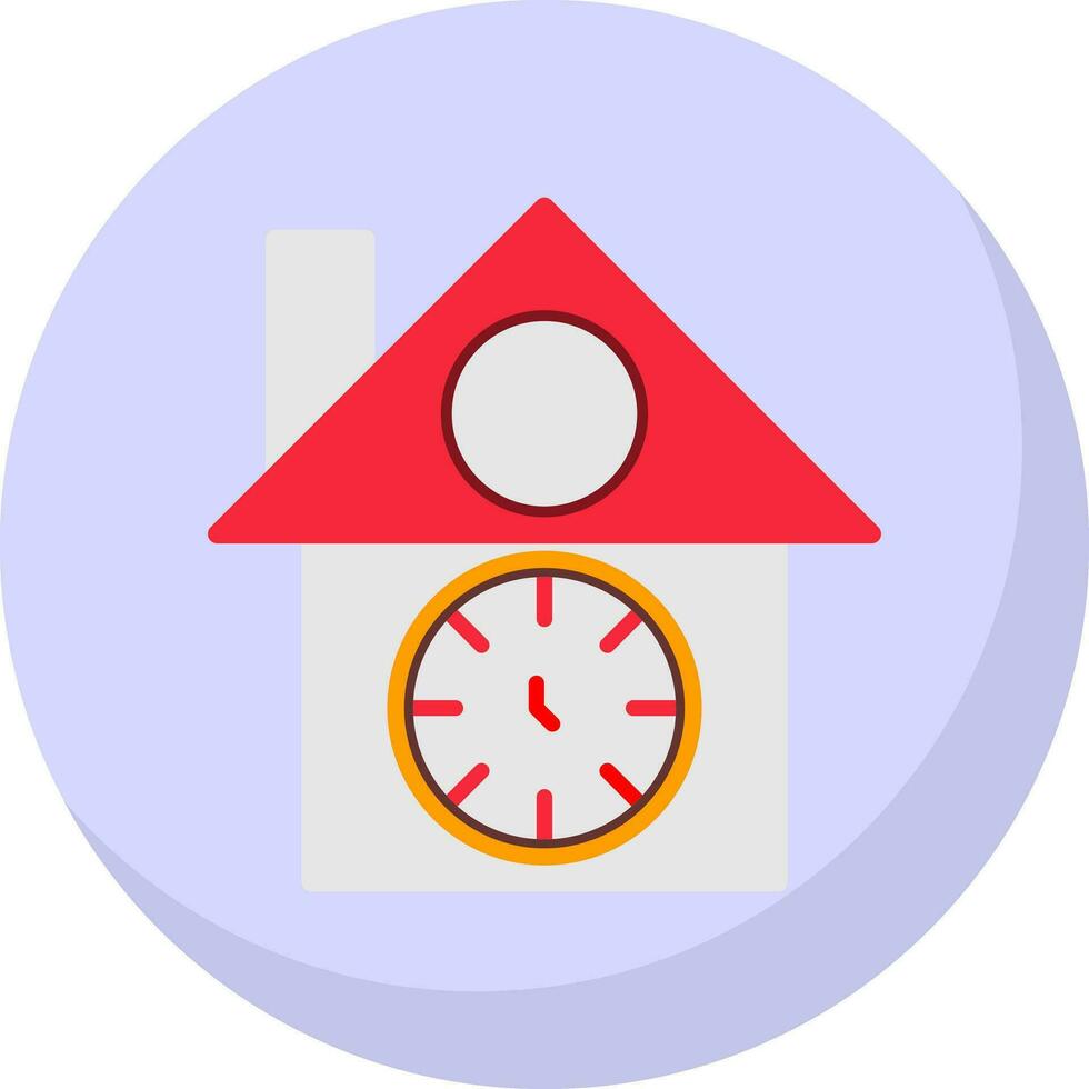 Cuckoo clock Vector Icon Design