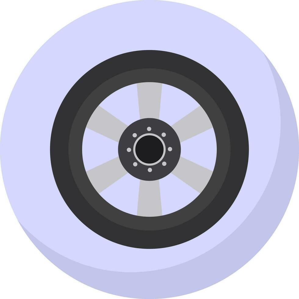 Alloy wheel Vector Icon Design