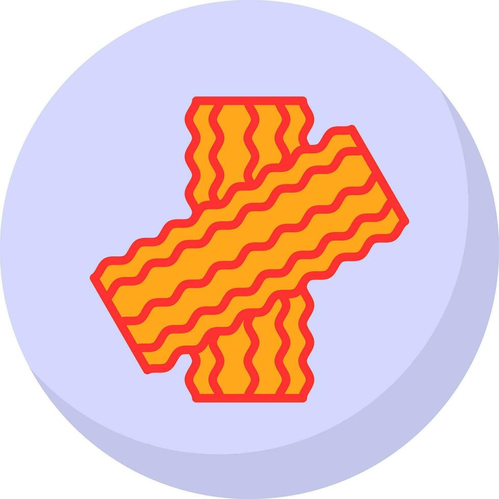 Bacon pie Vector Icon Design