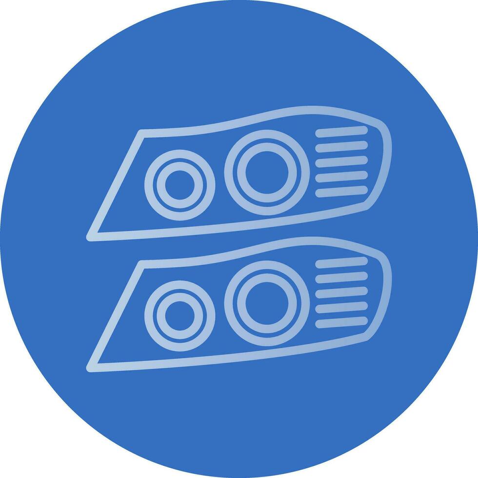 Car lights Vector Icon Design