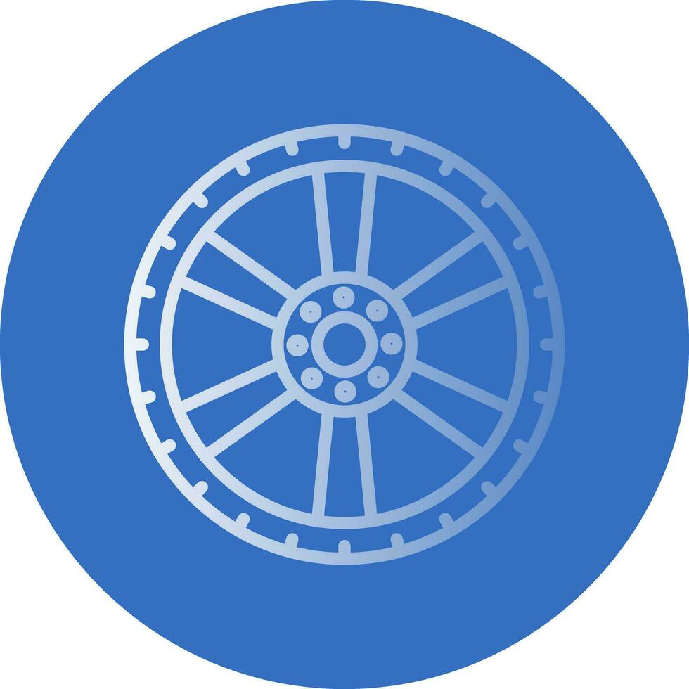 Alloy wheel Vector Icon Design