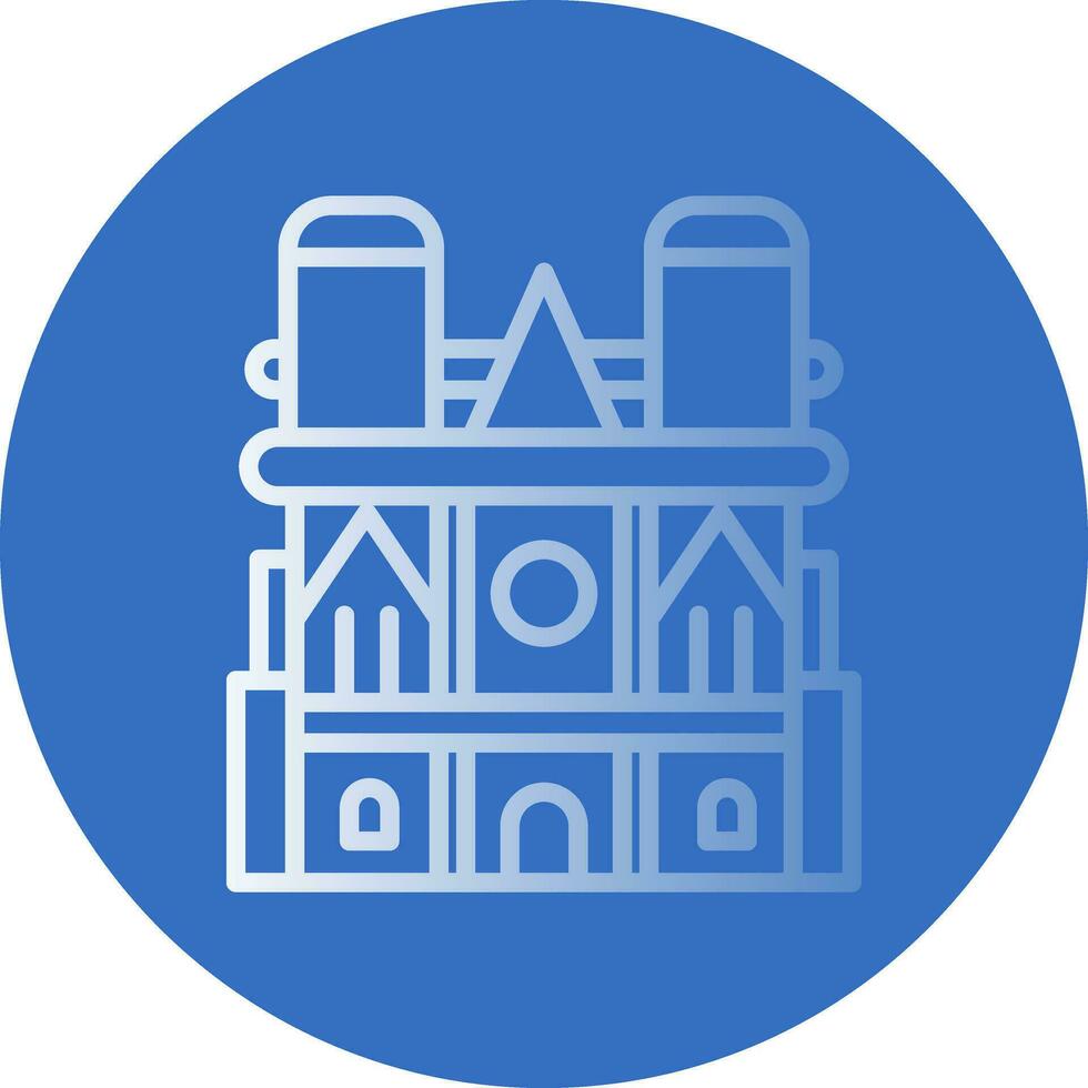 Notre dame Vector Icon Design