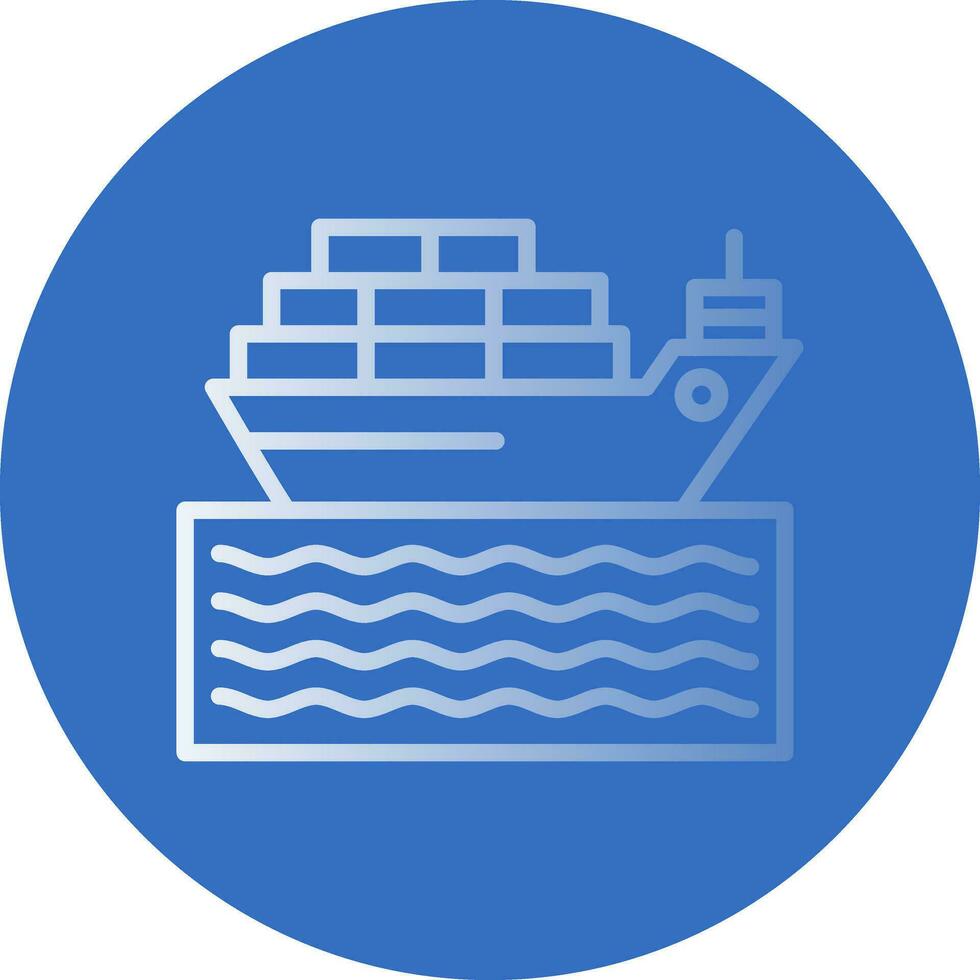 Cargo ship Vector Icon Design