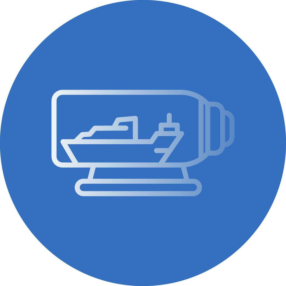 Ship in a bottle Vector Icon Design