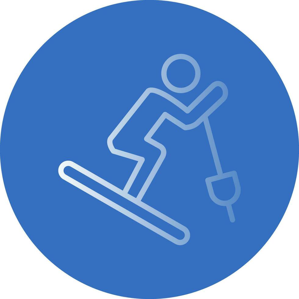 Skiing Vector Icon Design