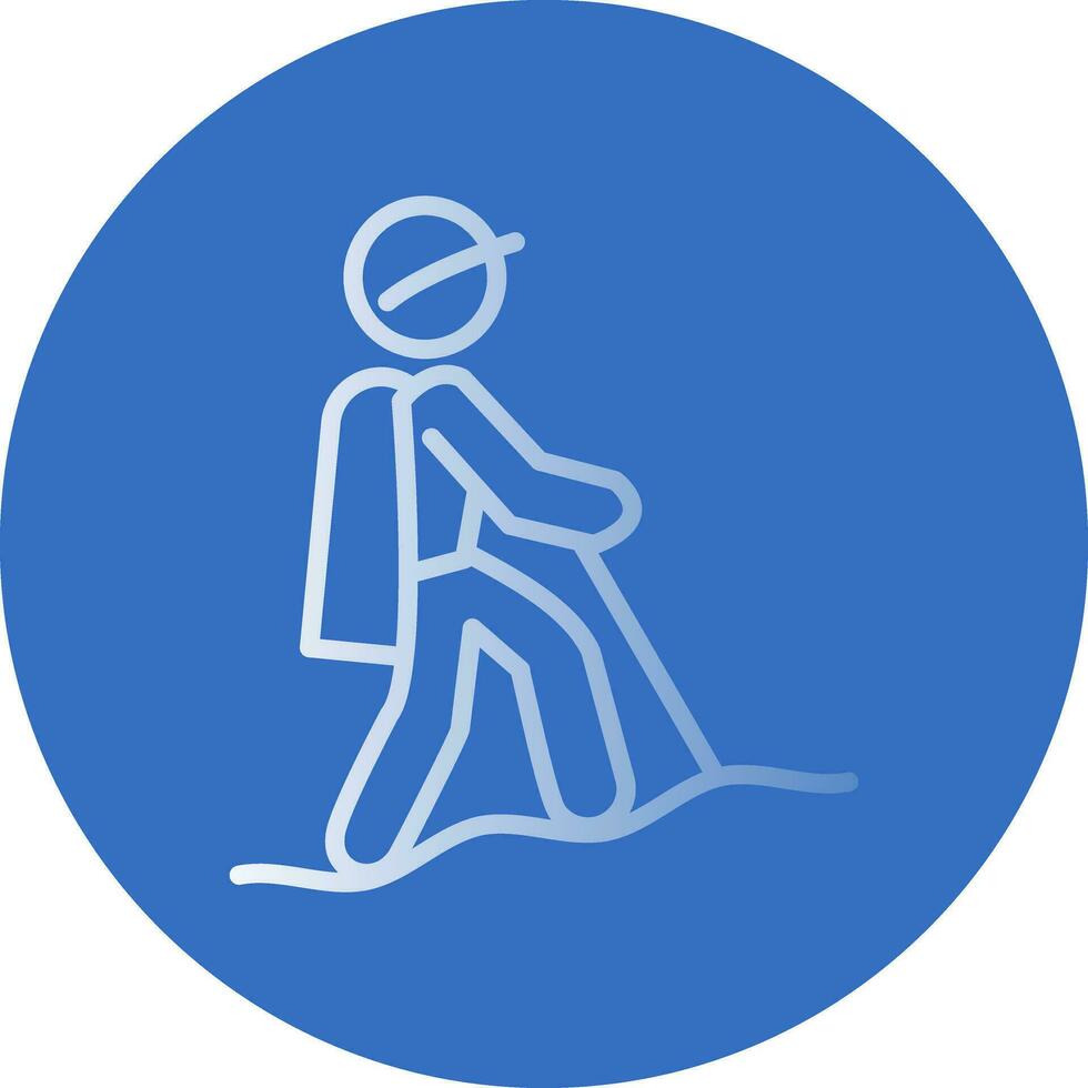 Hiking Vector Icon Design