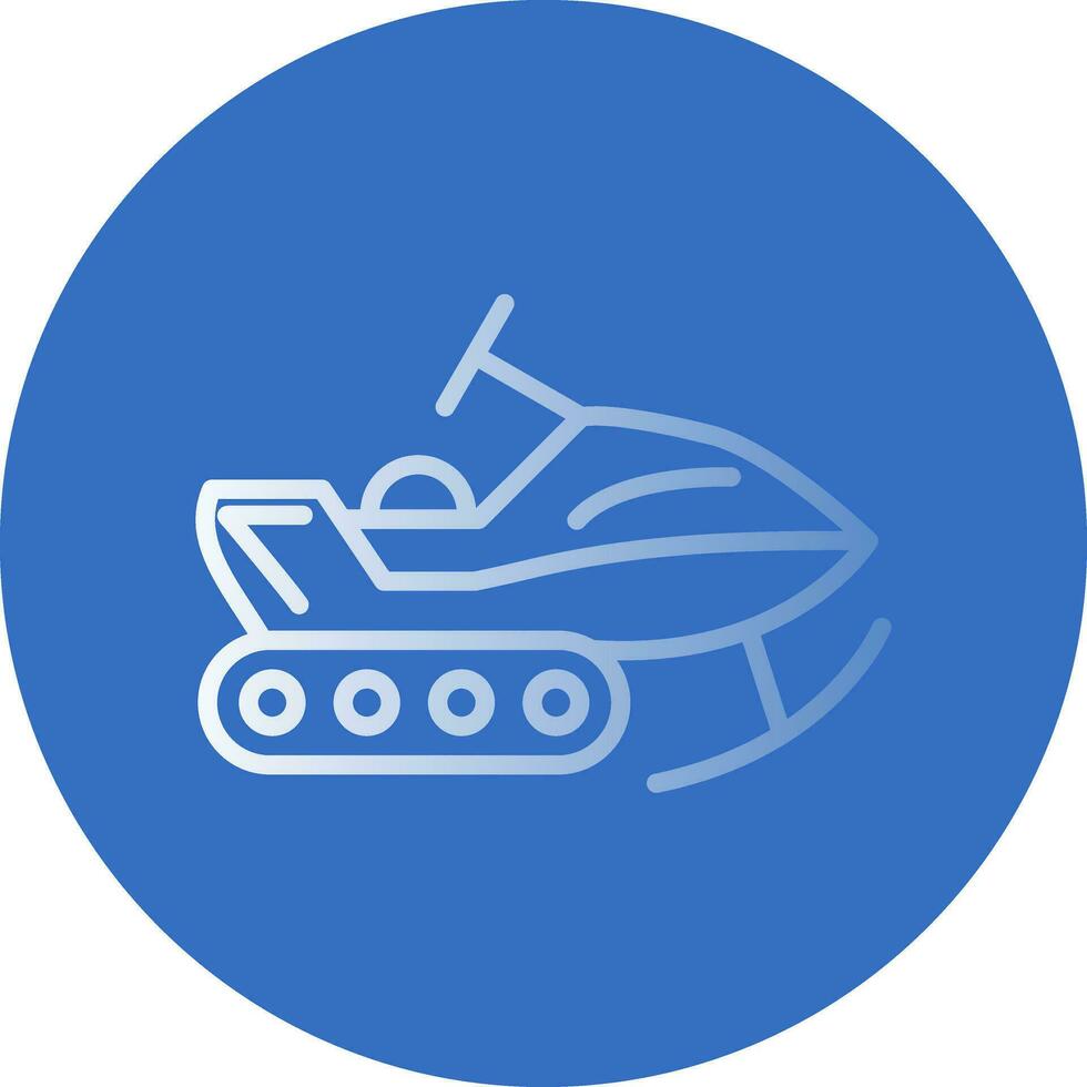 Snowmobile Vector Icon Design