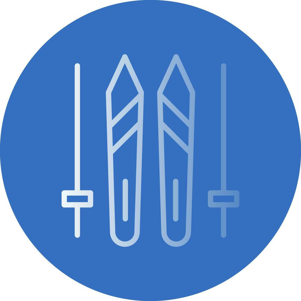 Ski sticks Vector Icon Design