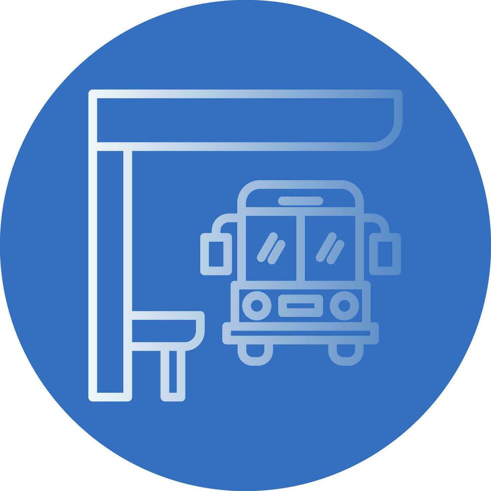 Bus stop Vector Icon Design