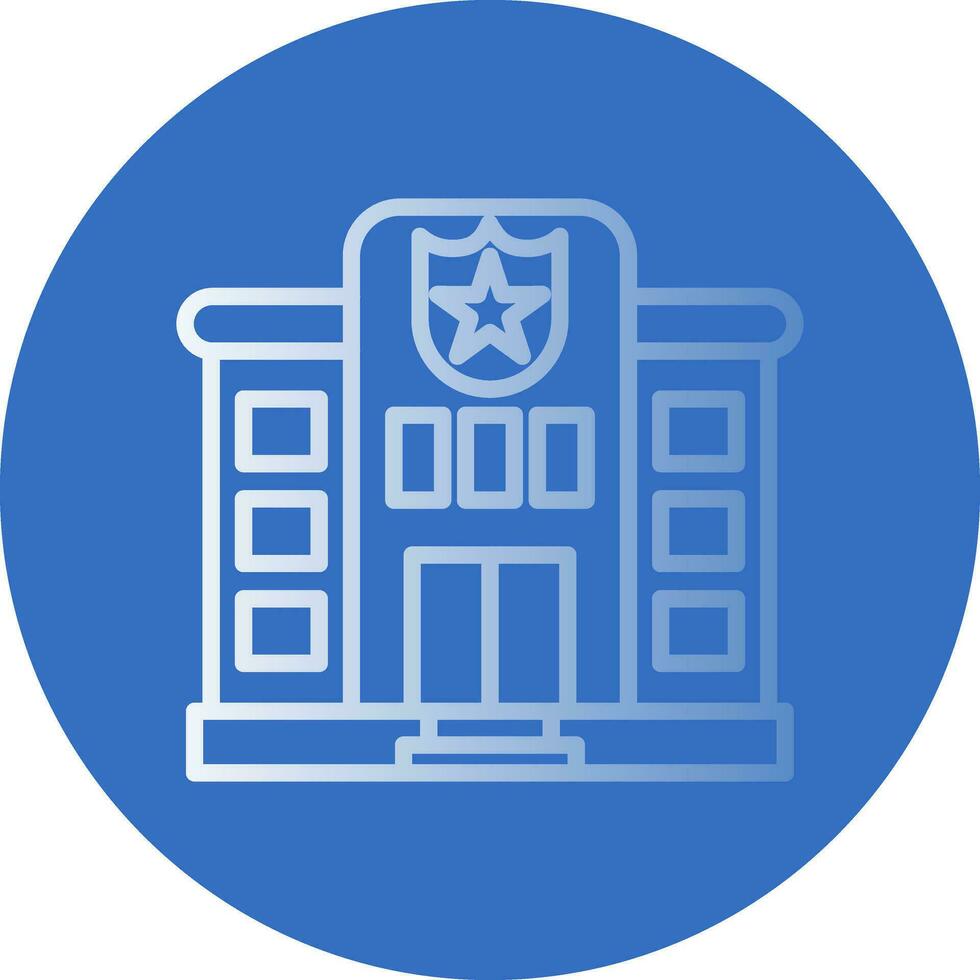Police station Vector Icon Design
