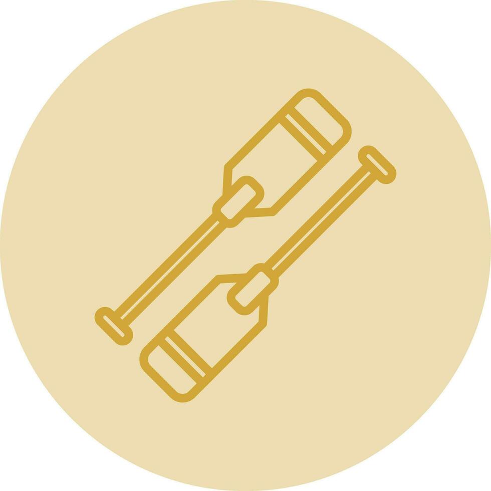 Oars Vector Icon Design