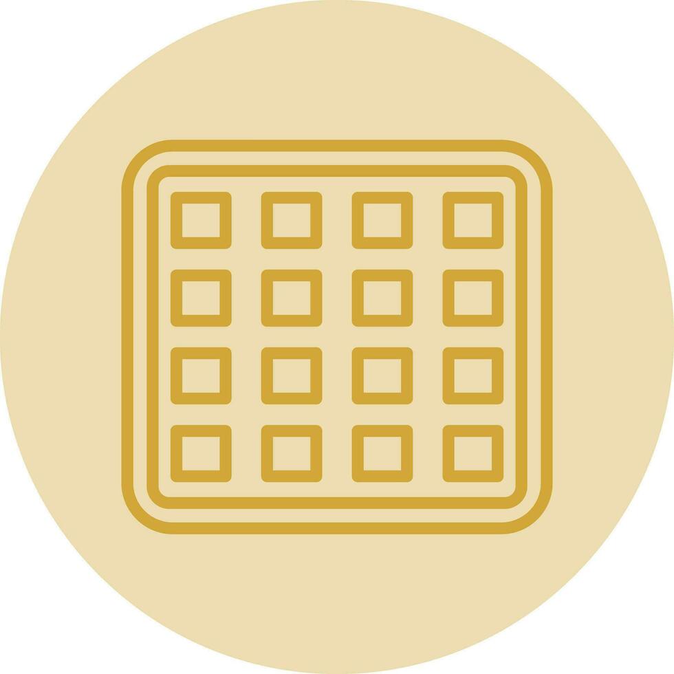 Waffle Vector Icon Design