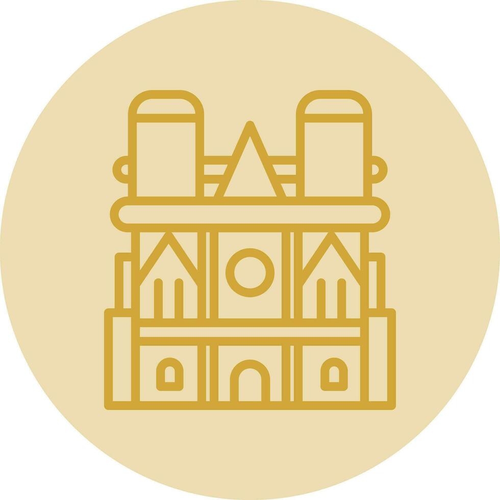 Notre dame Vector Icon Design