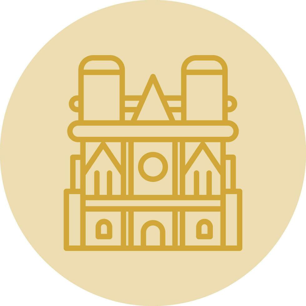 Notre dame Vector Icon Design