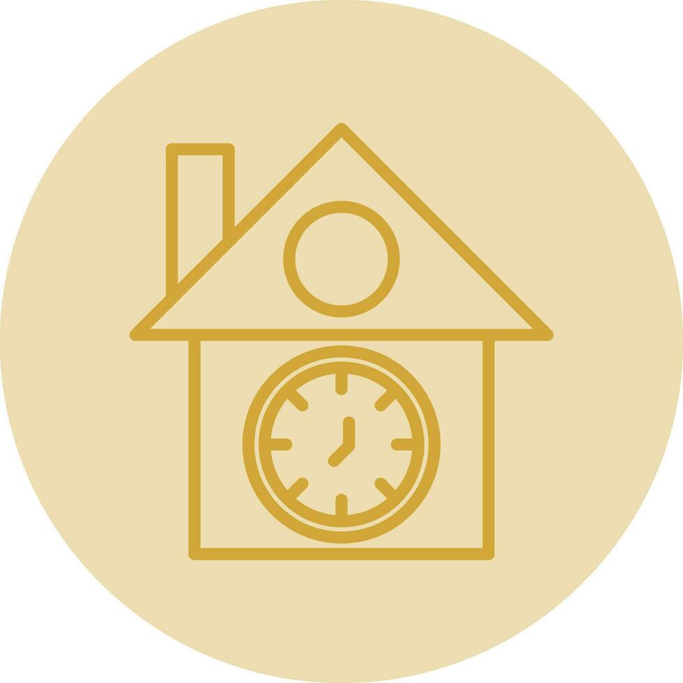 Cuckoo clock Vector Icon Design