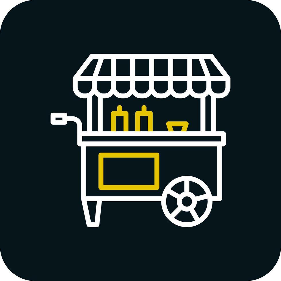 Food cart Vector Icon Design