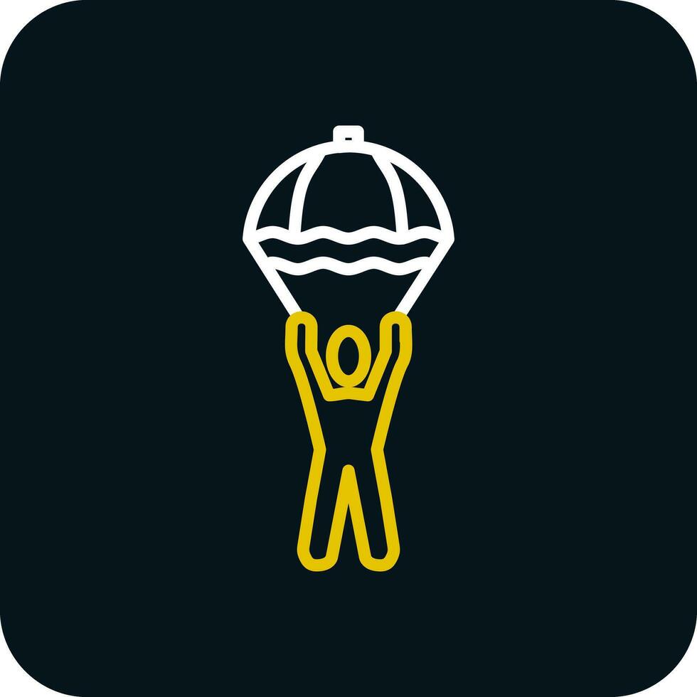 Skydiving Vector Icon Design
