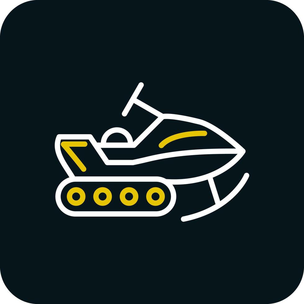 Snowmobile Vector Icon Design