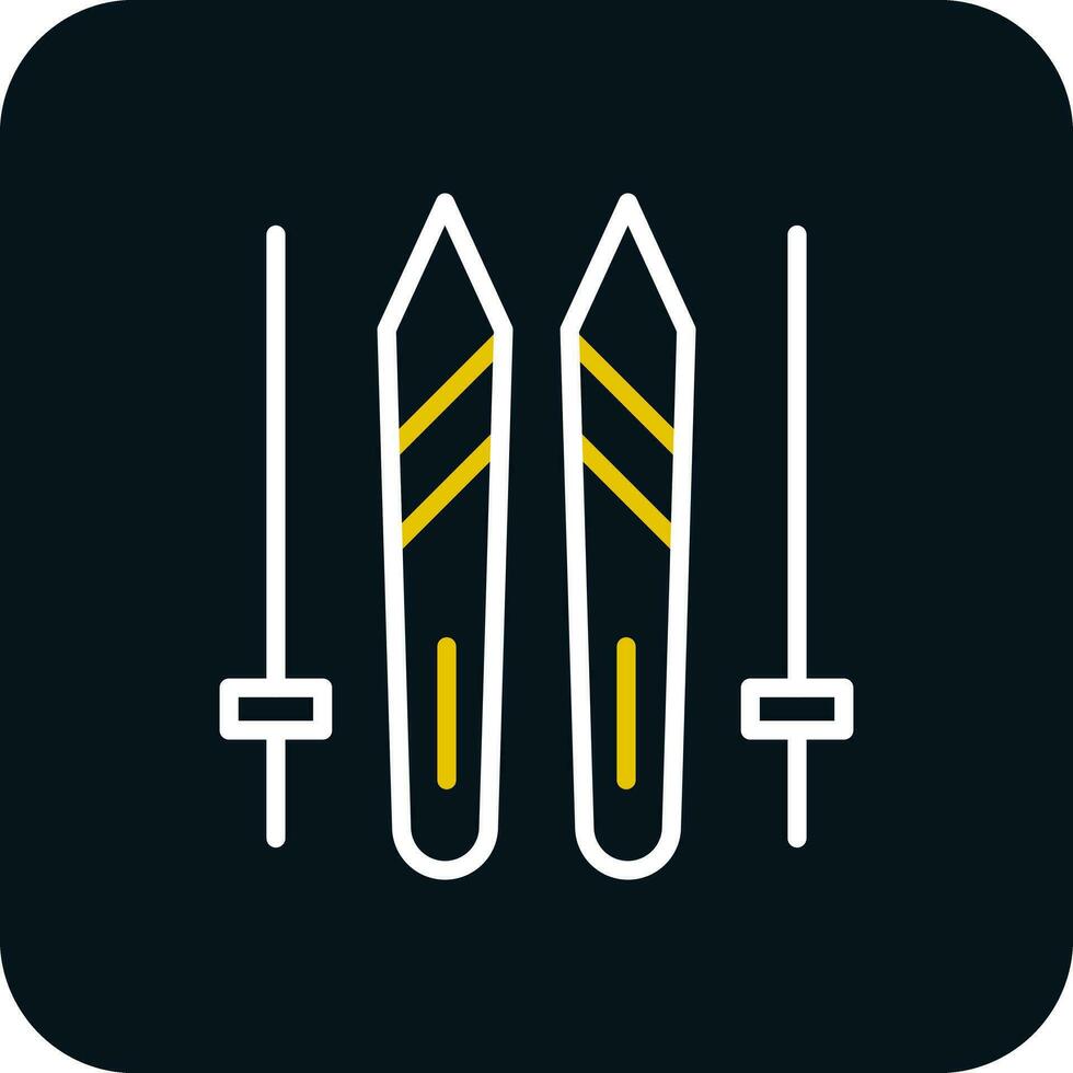 Ski sticks Vector Icon Design