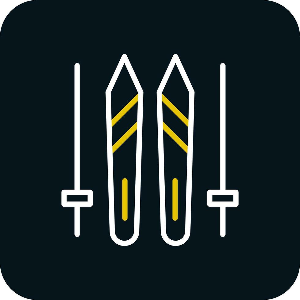 Ski sticks Vector Icon Design