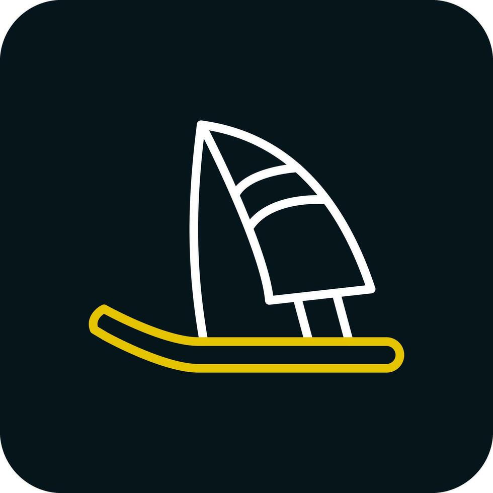 diseño de icono de vector de windsurf