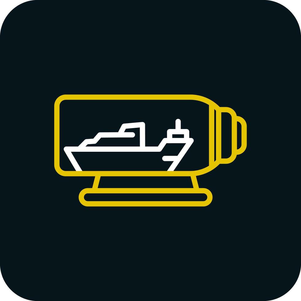 Ship in a bottle Vector Icon Design