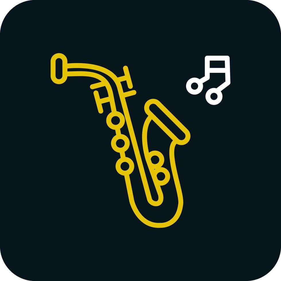 saxofón vector icono diseño