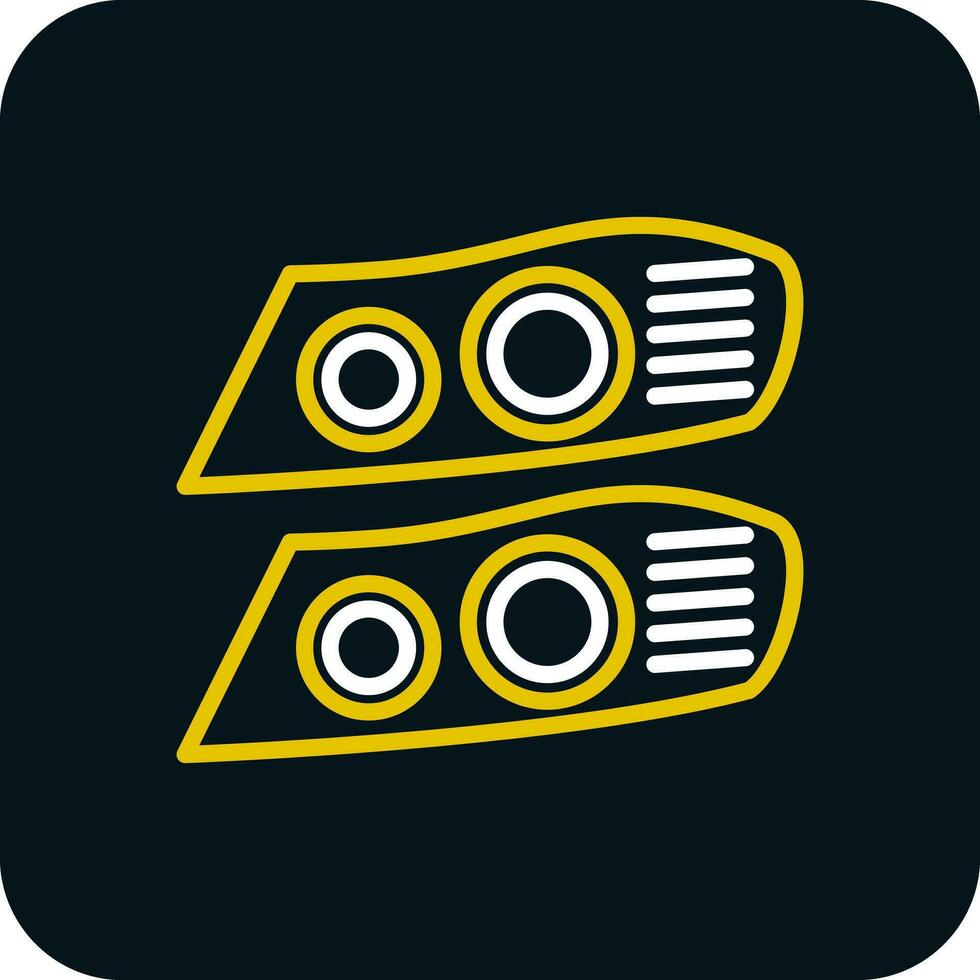 Car lights Vector Icon Design