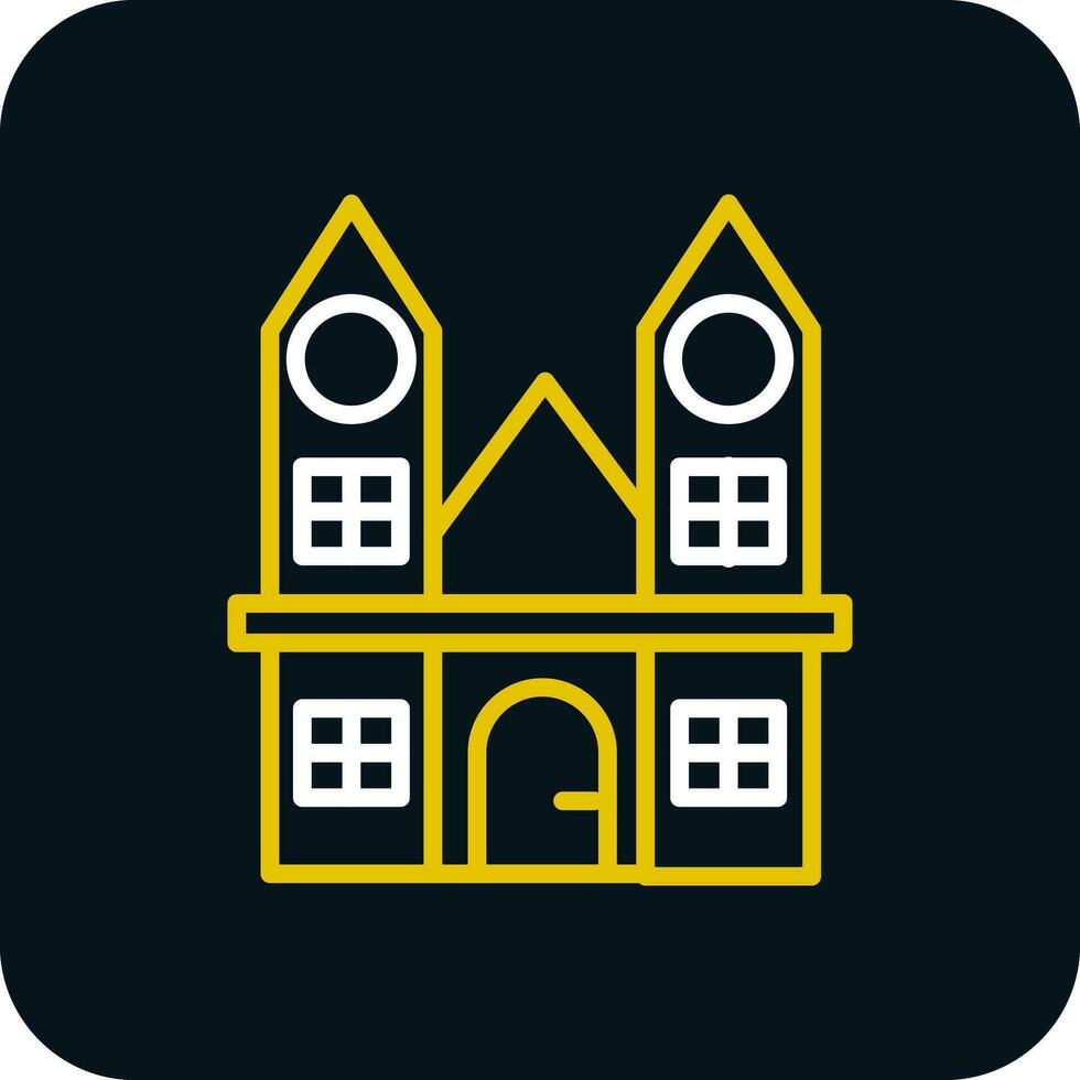 heuvelse kerk tilburgo vector icono diseño