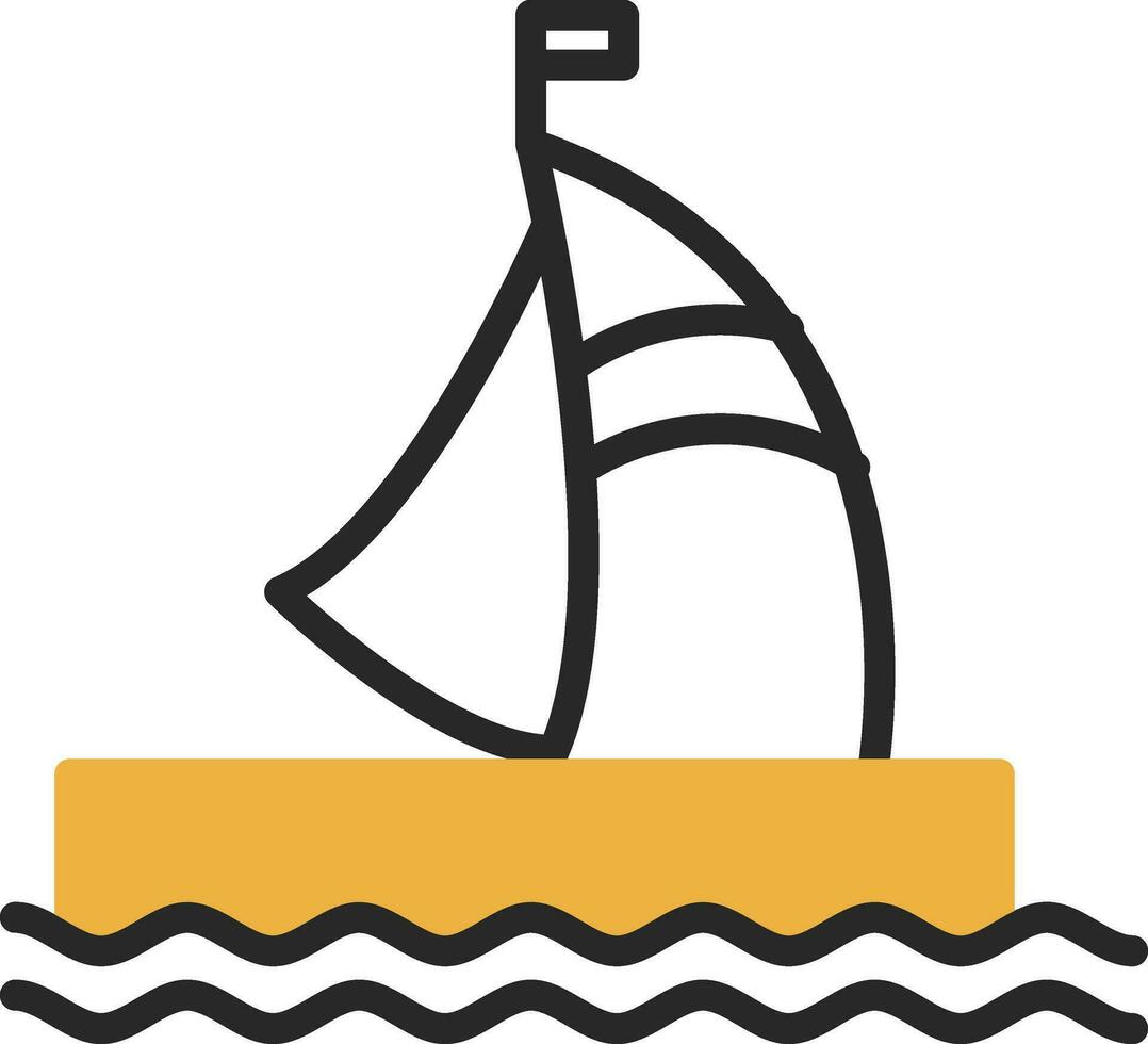 Houseboat Vector Icon Design