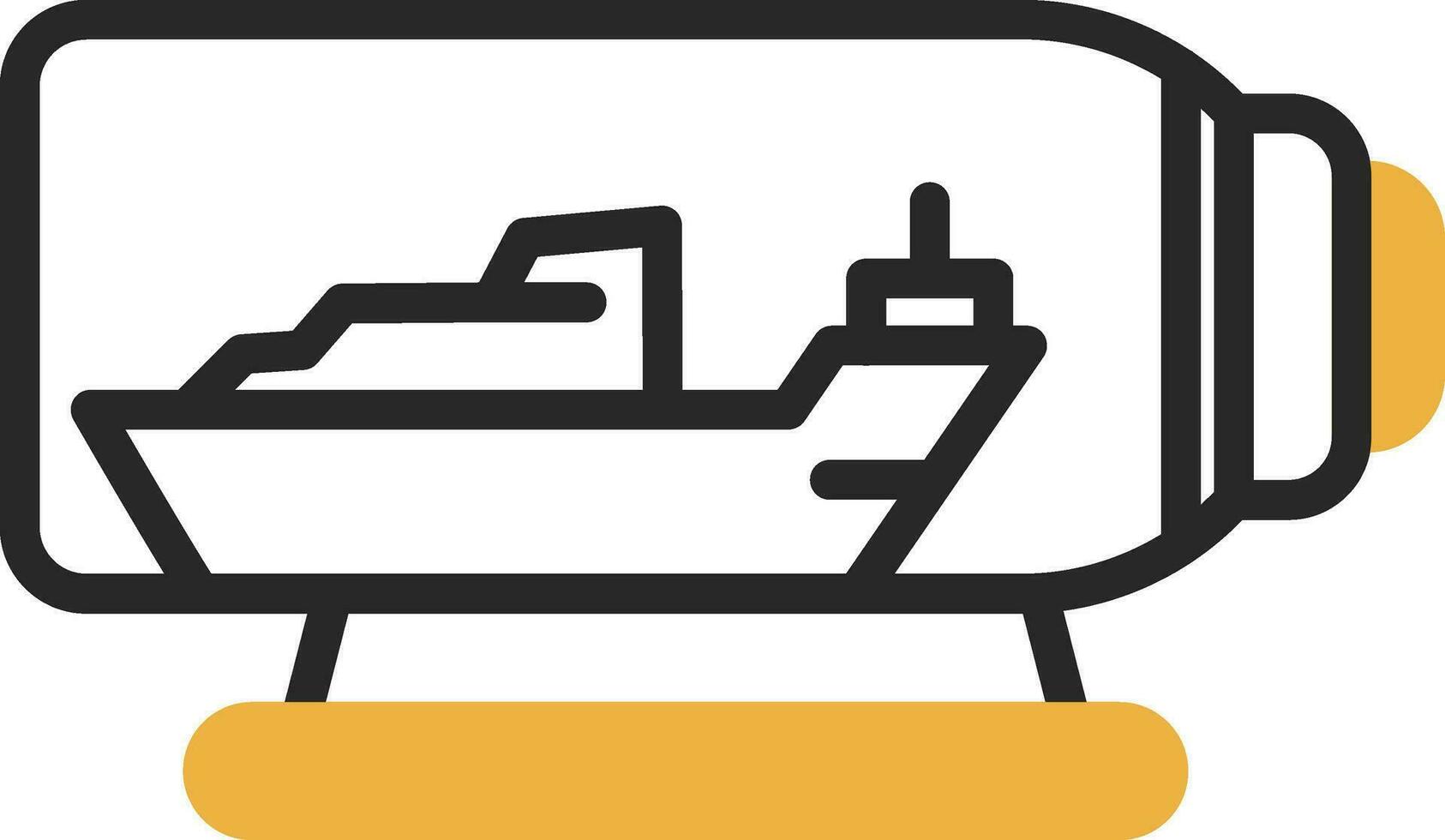 Ship in a bottle Vector Icon Design