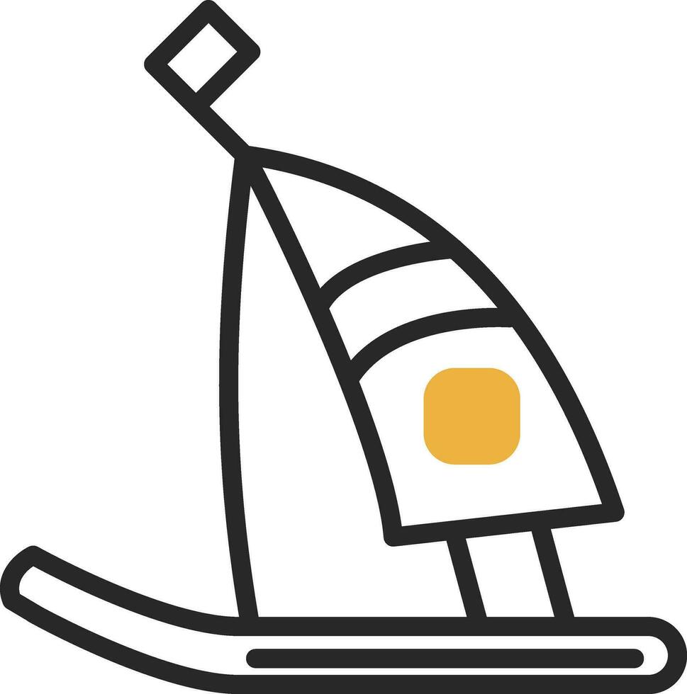 diseño de icono de vector de windsurf