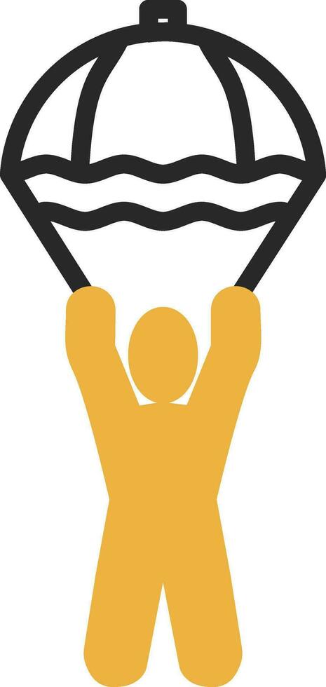 Skydiving Vector Icon Design