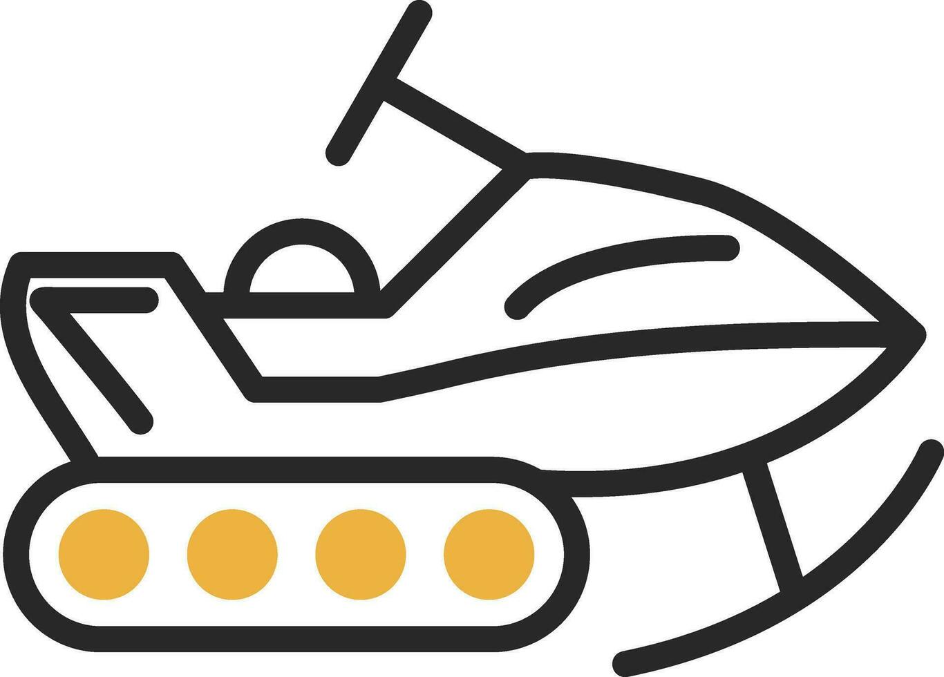 Snowmobile Vector Icon Design