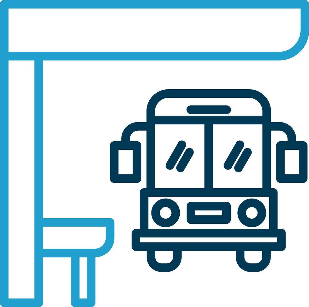 Bus stop Vector Icon Design