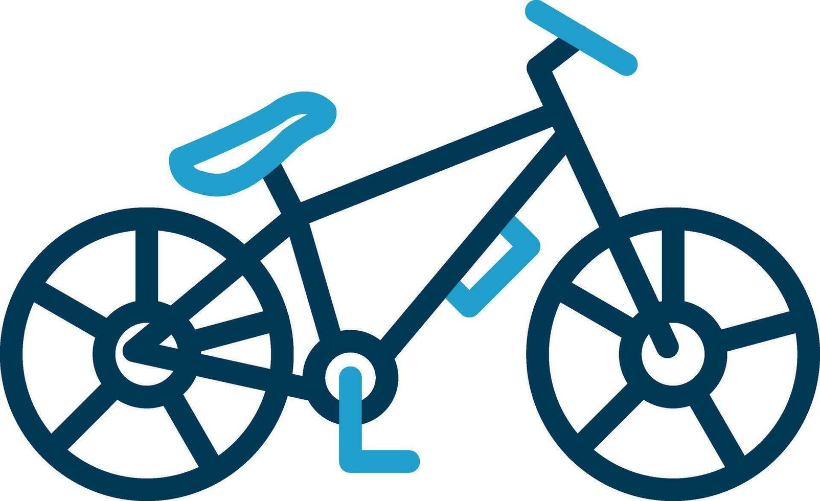 diseño de icono de vector de bicicleta de montaña