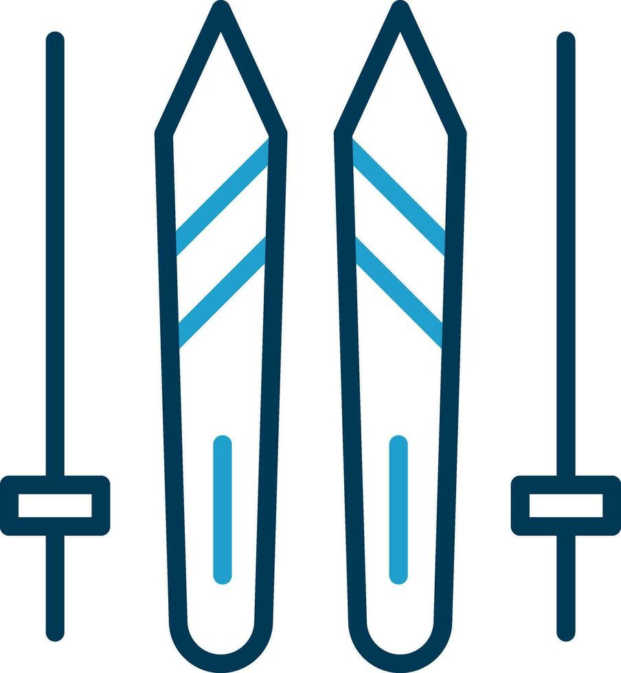 esquí palos vector icono diseño