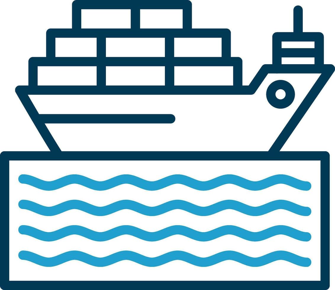 Cargo ship Vector Icon Design